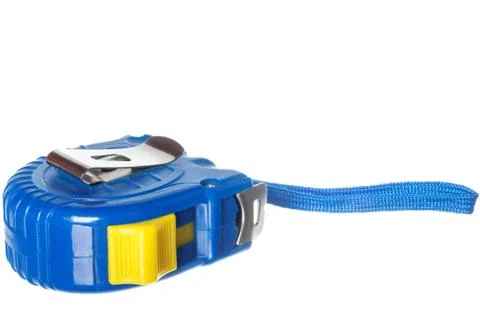 Blue construction meter for measuring with type Stock Photos