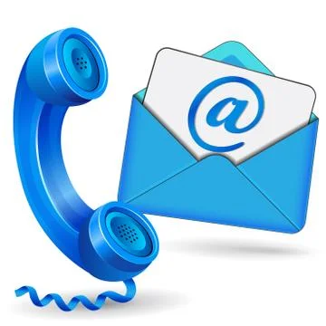 Blue contact icon Stock Illustration