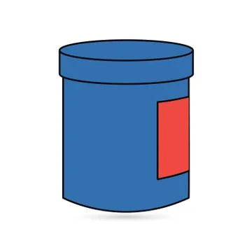 Blue container with lid for the kitchen Stock Illustration