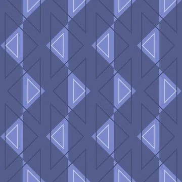 Blue contrast triangle geometric seamless pattern for wrapping paper design Stock Illustration