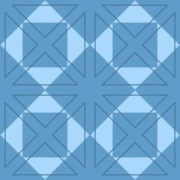 Blue contrast triangle geometric seamless pattern for wrapping paper design Stock Illustration