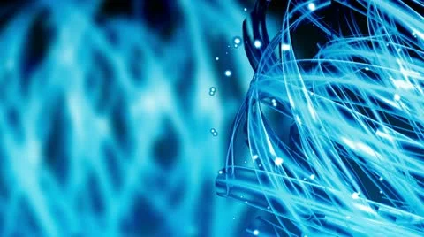 Blue Cool Light Streaks - Abstract Background 78 (HD) Stock Footage 12211010