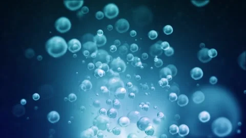 Blue Cool Water Bubbles Motion Background Loop 库存影片 200925866