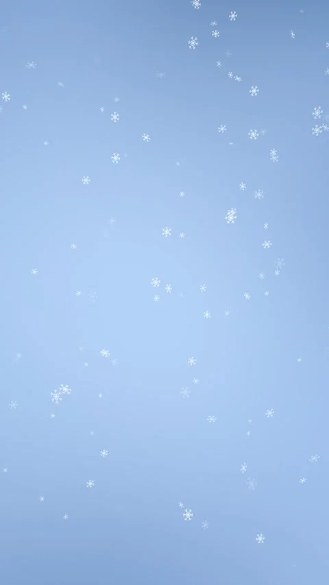 Blue copy space sky with illustrated snowflakes loop vertical animation Stock Footage 345526453
