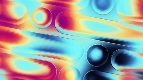 Blue Coral Fluid Glass Gradient Background with Rounded Abstract Shapes Stock Footage 337782831