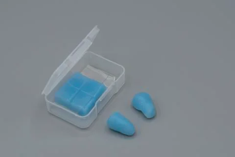 Blue corks ear for sleeping Stock Photos