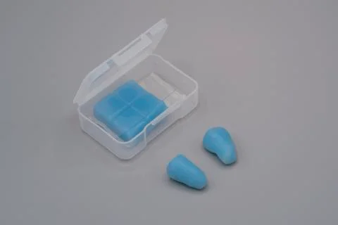 Blue corks ear for sleeping Stock Photos