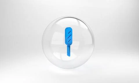 Blue Corn dog icon isolated on grey background. Traditional american fast foo イラスト素材