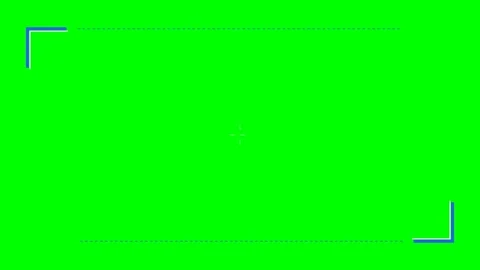 Blue corner frame border element isolated on a vibrant green screen backgroun Stock Footage 341824094