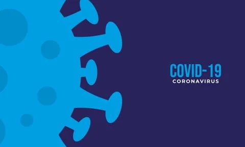 Blue corona virus background . covid-19 vector background Stock Illustration
