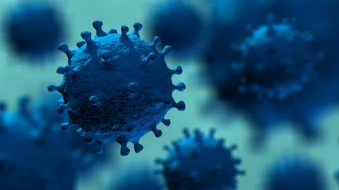 Blue Corona Virus Background Stock-Footage 127189139