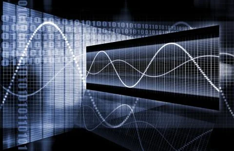 Blue corporate data diagram Stock Illustration