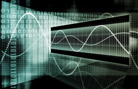 Blue corporate data diagram Stock Illustration