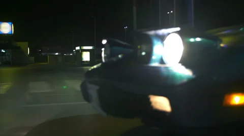 Blue Corvette side shot during the driving Stock Footage 33001187