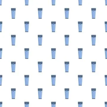 Blue cosmetic bottle seamless pattern background 스톡 일러스트