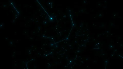 Blue cosmic elements.Plexus of abstract lines, triangles and dots. Technologies Stock Footage 108131203