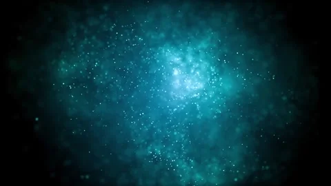 Blue Cosmic Particle Clouds in Deep Space Stock Footage 327204309