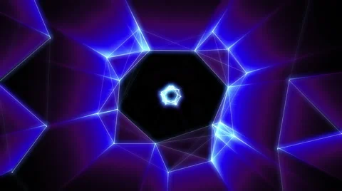 Blue Cosmic Tunnel Stock Footage 61650122