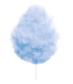 Blue cotton candy. イラスト素材