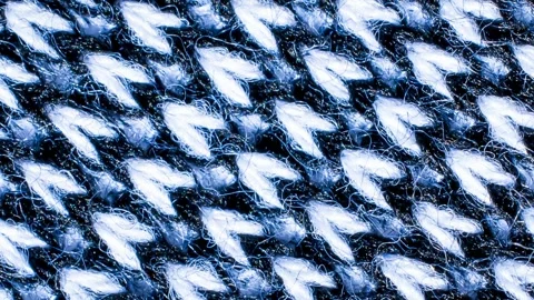 Blue cotton fabric with an interesting pattern Stock Footage 302751351