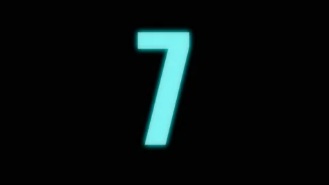 Blue countdown with flickering effect Stock Footage 222933635