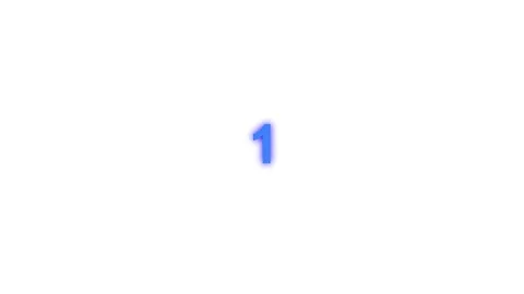 Blue Countdown Timer Animation on White Background Clean Style Stock Footage 333955041