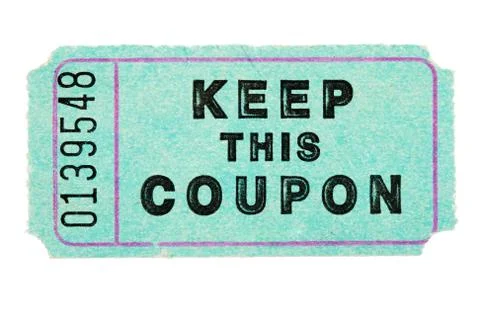 Blue coupon ticket Stock Photos