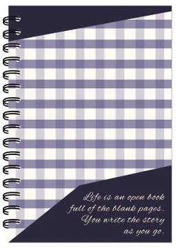 Blue cover geometric design of the notebook Stock Illustration