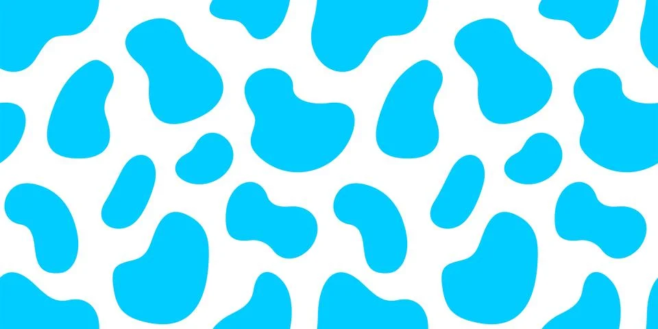 Blue cow seamless pattern Stock Illustration