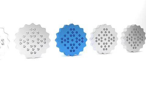 Blue Cracker biscuit icon isolated on white background. Sweet cookie. Minim.. Stock Illustration