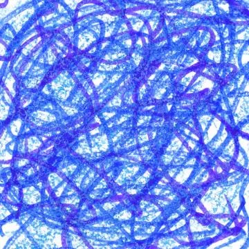 Blue crayon and soft-tip pen texture Illustrazione stock