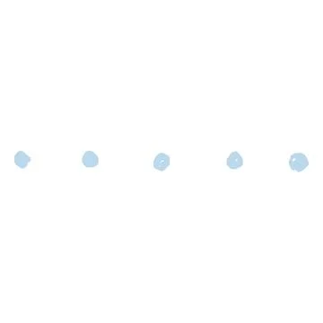 Blue crayon dots line doodle painting, points stroke pattern, vector handwriting 스톡 일러스트