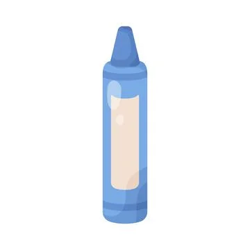 Blue crayon Stock Illustration