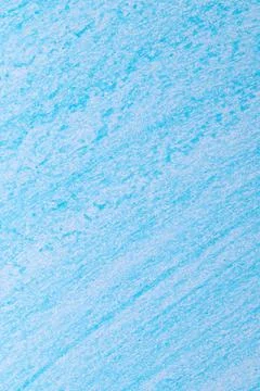 Blue Crayon Scribbles Texture on White Paper Stock Photos