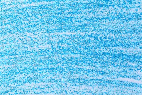 Blue Crayon Scribbles Texture on White Paper Stock Photos