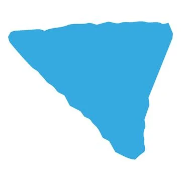 Blue crayon sketch shape, scribble triangular chalk or pencil texture, abstract Illustrazione stock