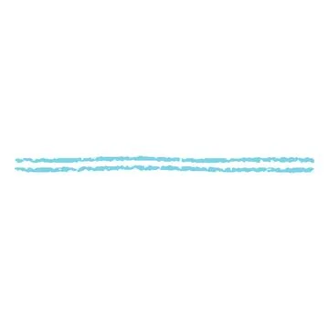 Blue crayon straight double lines doodle painting, vector underlined Stock Illustration