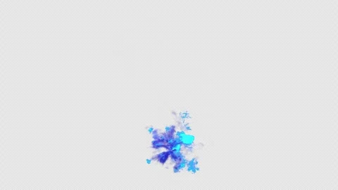 Blue crazy fire on Transparent Background Stock Footage 313994205