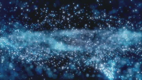 Blue Crazy Particles Stock Footage 205257319