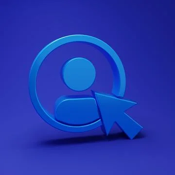 Blue Create account screen icon isolated on blue background. Minimalism con.. Stock Photos