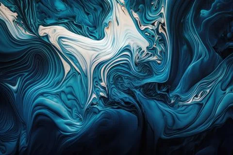 Blue creative abstract hand painted design wallpaper background, marble textu Stock Illustration