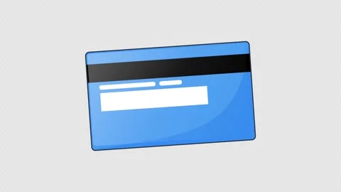 Blue credit card Vídeo Stock 335488522