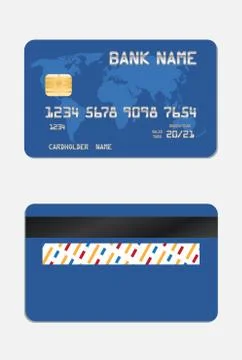 Blue credit card vector Stock Illustration
