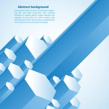 Blue cristal. vector illustration for your business presentation Stock Illustration