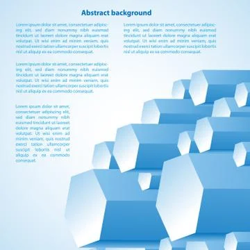 Blue cristal. vector illustration for your business presentation Stock Illustration
