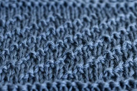 Blue crocheted texture. Ready for your design. Background from gentle blue je Stock Photos
