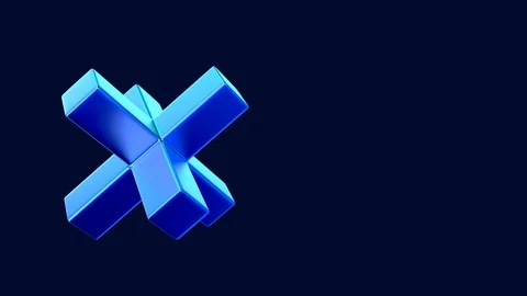 Blue Cross with alpha channel Stock Footage 123204107