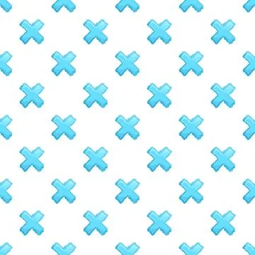 Blue cross sign seamless pattern texture background Illustrazione stock