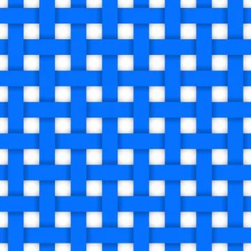 Blue crossed ribbons. Seamless pattern Stock Illustration