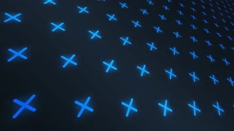 Blue crosses pattern motion perspective background Stock Footage 132696060